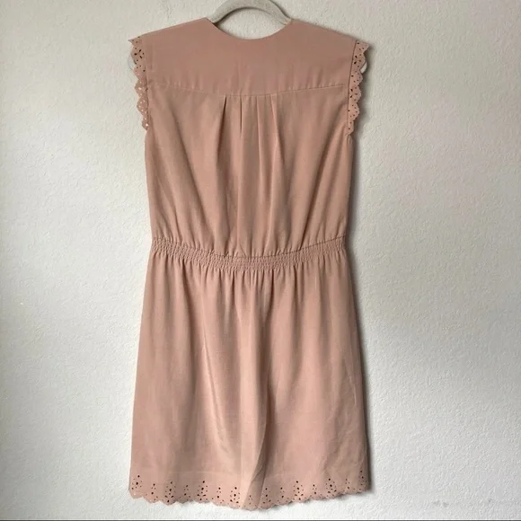 Rebecca Taylor Laser Cut Scalloped Feminine Flattering Dress - Picture 6 of 10